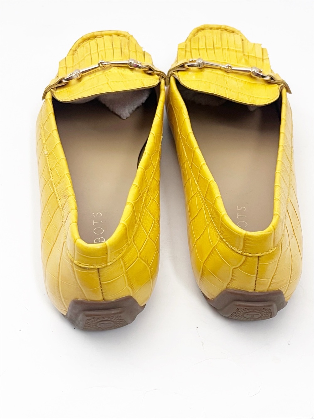 TALBOTS Everson Horsebit Croc Embossed Genuine Leather Driving Moccasins Size 10 - Picture 12 of 12